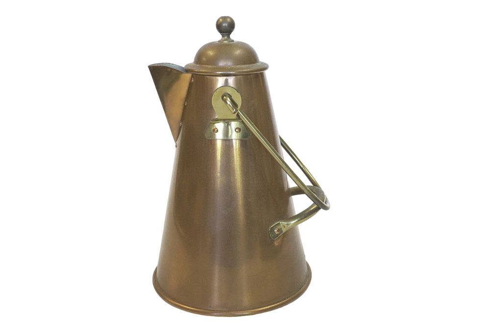 Lot 340: VINTAGE PORTUGUESE COPPER TEA KETTLE