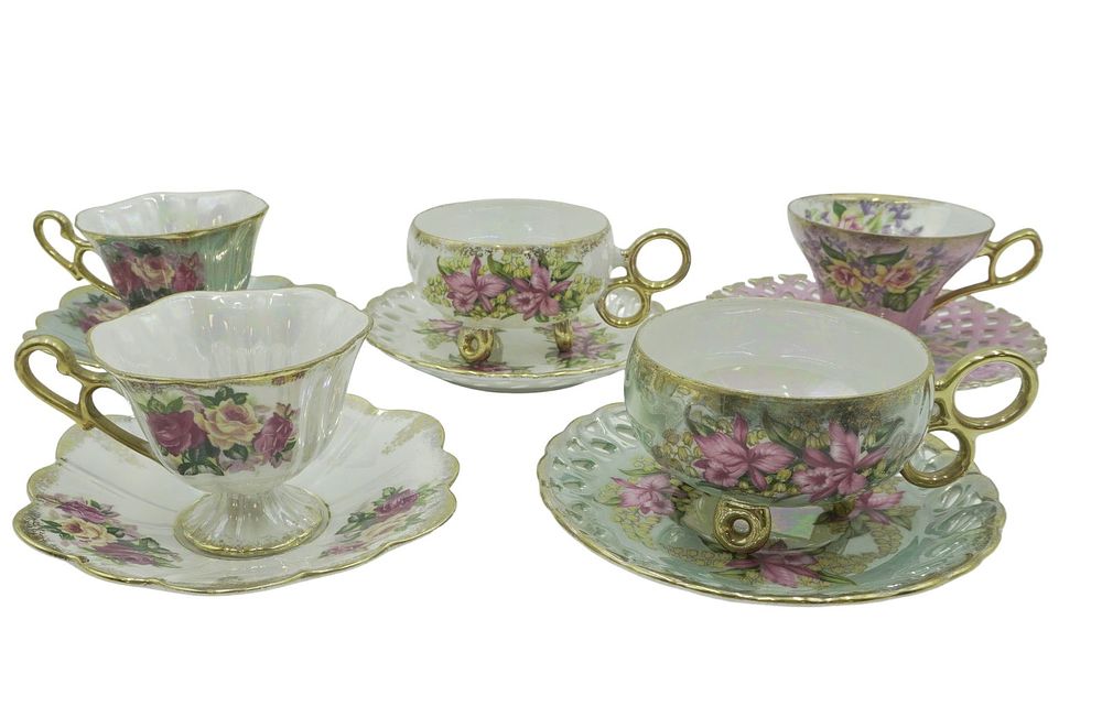 Lot 7: 10 PC ROYAL HALSEY LUSTERWARE