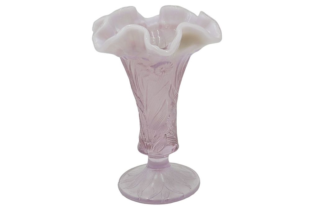 Lot 96: FENTON ROSEMILK OPALESCENT VASE