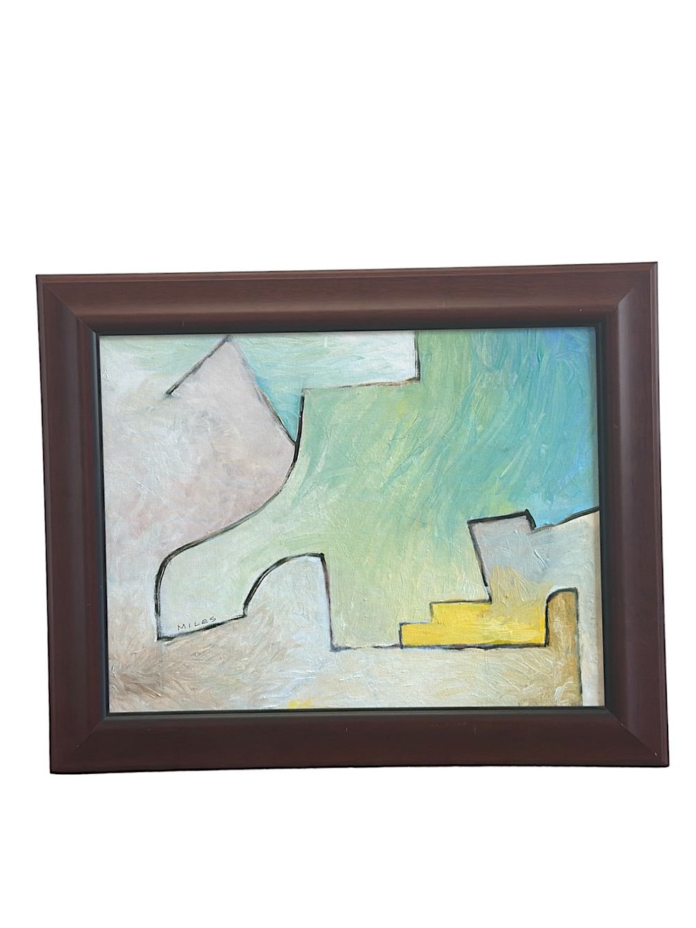 Lot 215: GARY MILES ABSTRACT OIL ON CANVAS