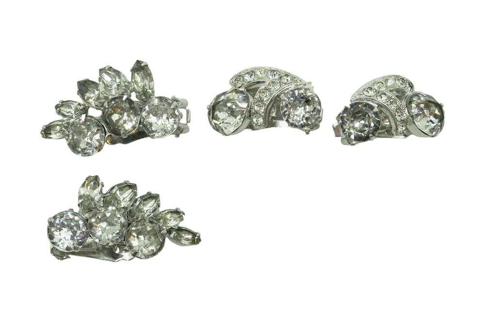 Lot 255: 2 PAIR VINTAGE EISENBERG ICE SIGNED EARRINGS