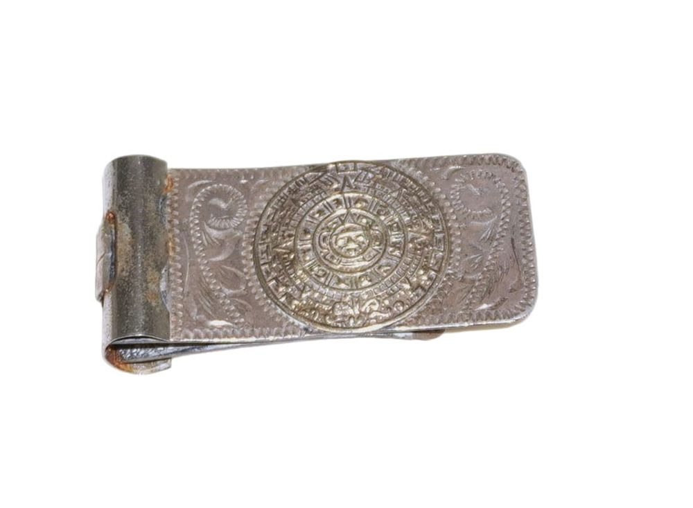 Lot 302: MCM 14K & STERLING MONEY CLIP MEXICO