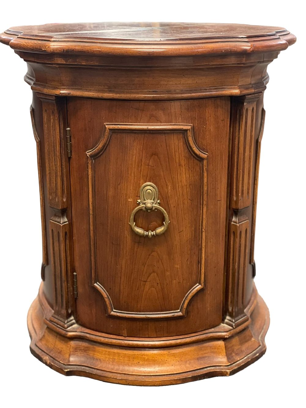 Lot 312: VINTAGE 1971 THOMASVILLE BARREL TABLE / LAMP STAND