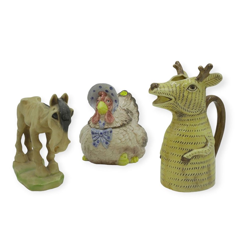 Lot 329: LOT 3 VINTAGE CERAMIC - ANIMALS