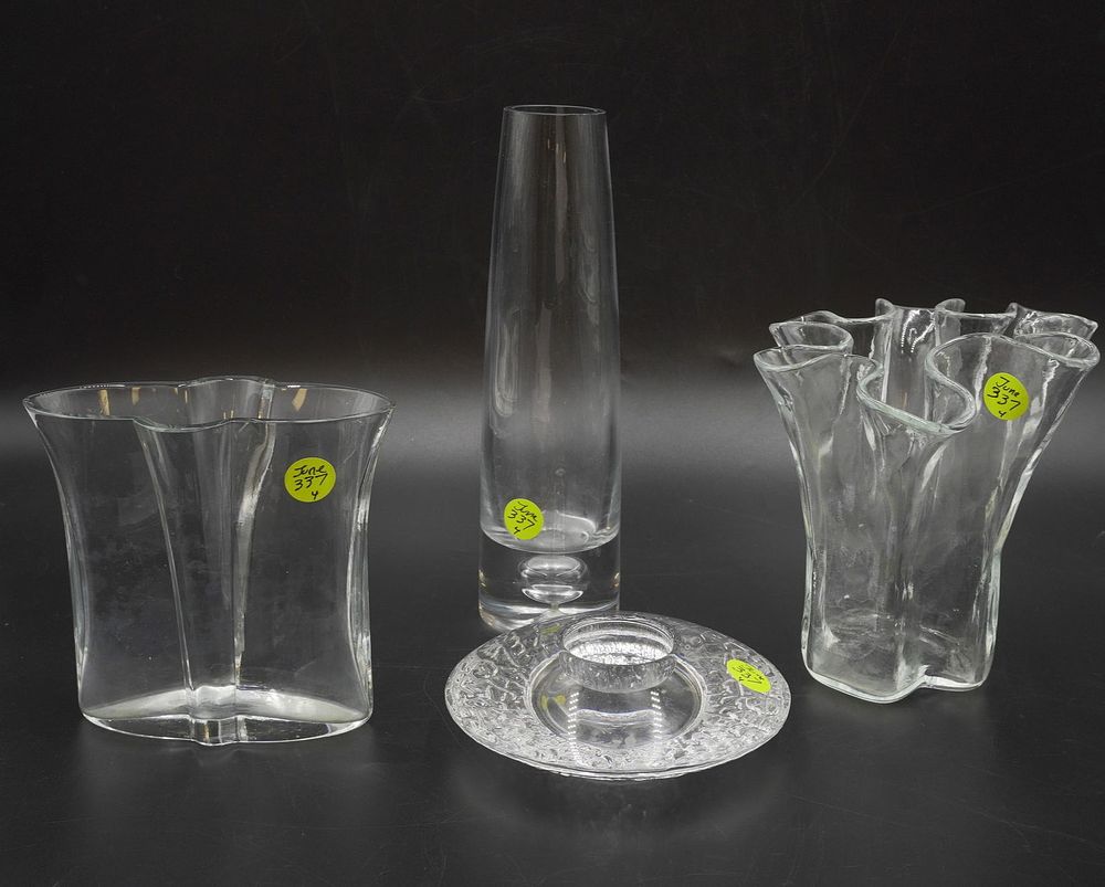 Lot 337: 4 CONTEMPORARY ORREFORS - MURLA - ASEDA GLASBRUK VASESQ