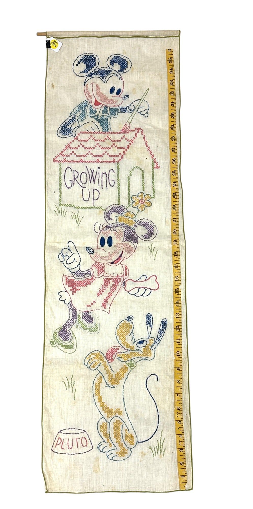 Lot 346: VINTAGE PARAGON NEEDLECRAFT WALT DISNEY GROWING CHART