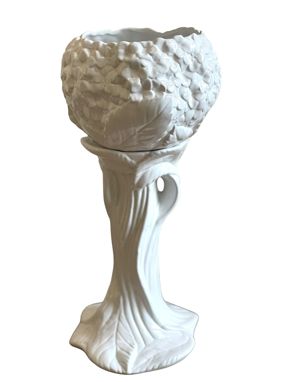 Lot 63: VINTAGE WHITE ITALIAN CERAMIC JARDINIERE