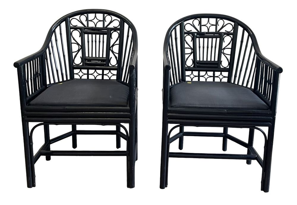 Lot 108: PAIR (2) MCM BRIGHTON PAVILLION BAMBOO CHAIRS