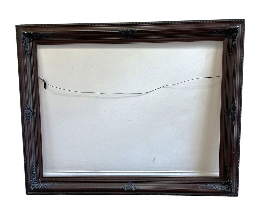 Lot 255: LARGE VINTAGE WOOD FRAME