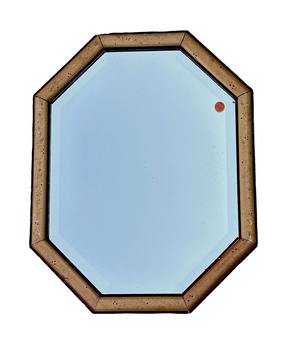 Lot 258: MID CENTURY OCTAGONAL MIRROR BELGIUM