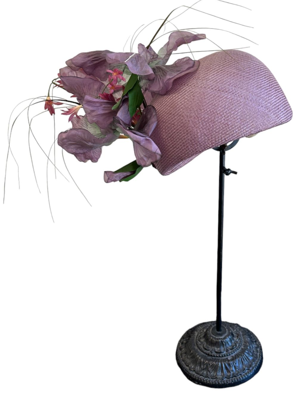 Lot 311: VINTAGE PURPLE JACK MCCONNELL NEW YORK WEDDING HAT