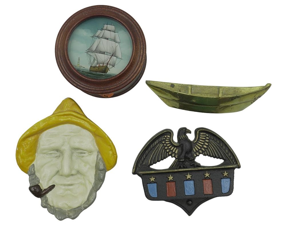 Lot 318: LOT OF VINTAGE BRASS AND TRINKET BOX - 4 PIECES