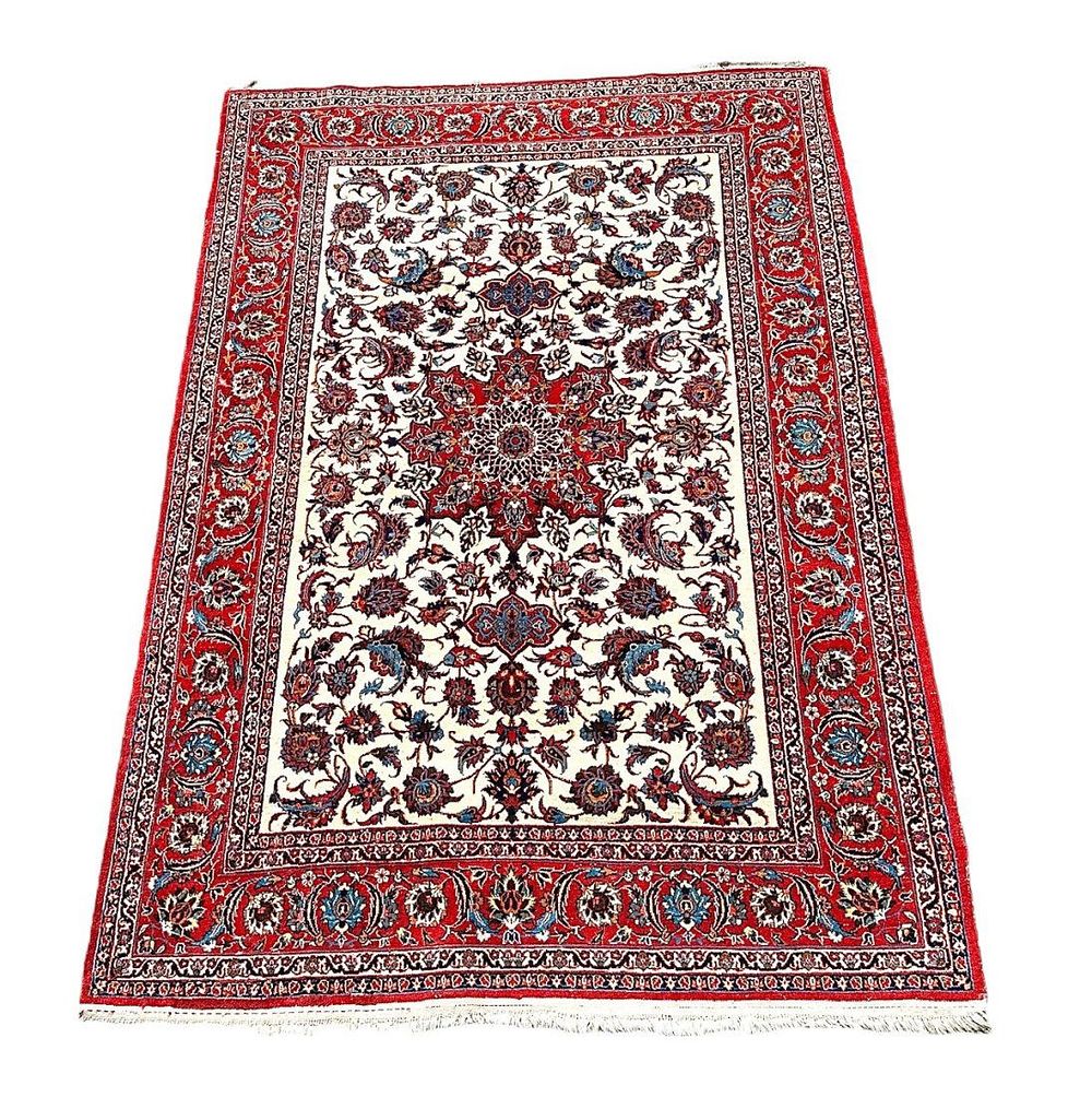 Lot 51: FINE HAND KNOTTED BIJAR PERSIAN RUG