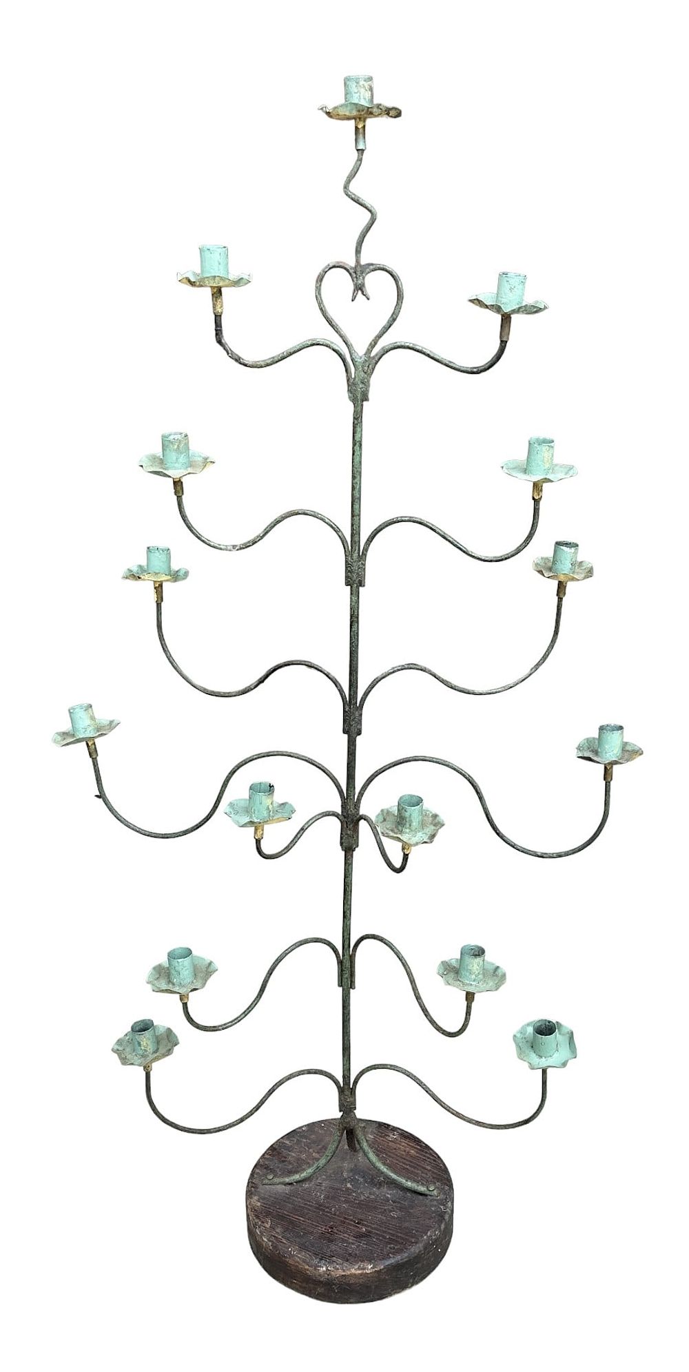 Lot 69: FLOOR WROUGHT IRON 13 LIGHT FLOOR CANDLEABRA