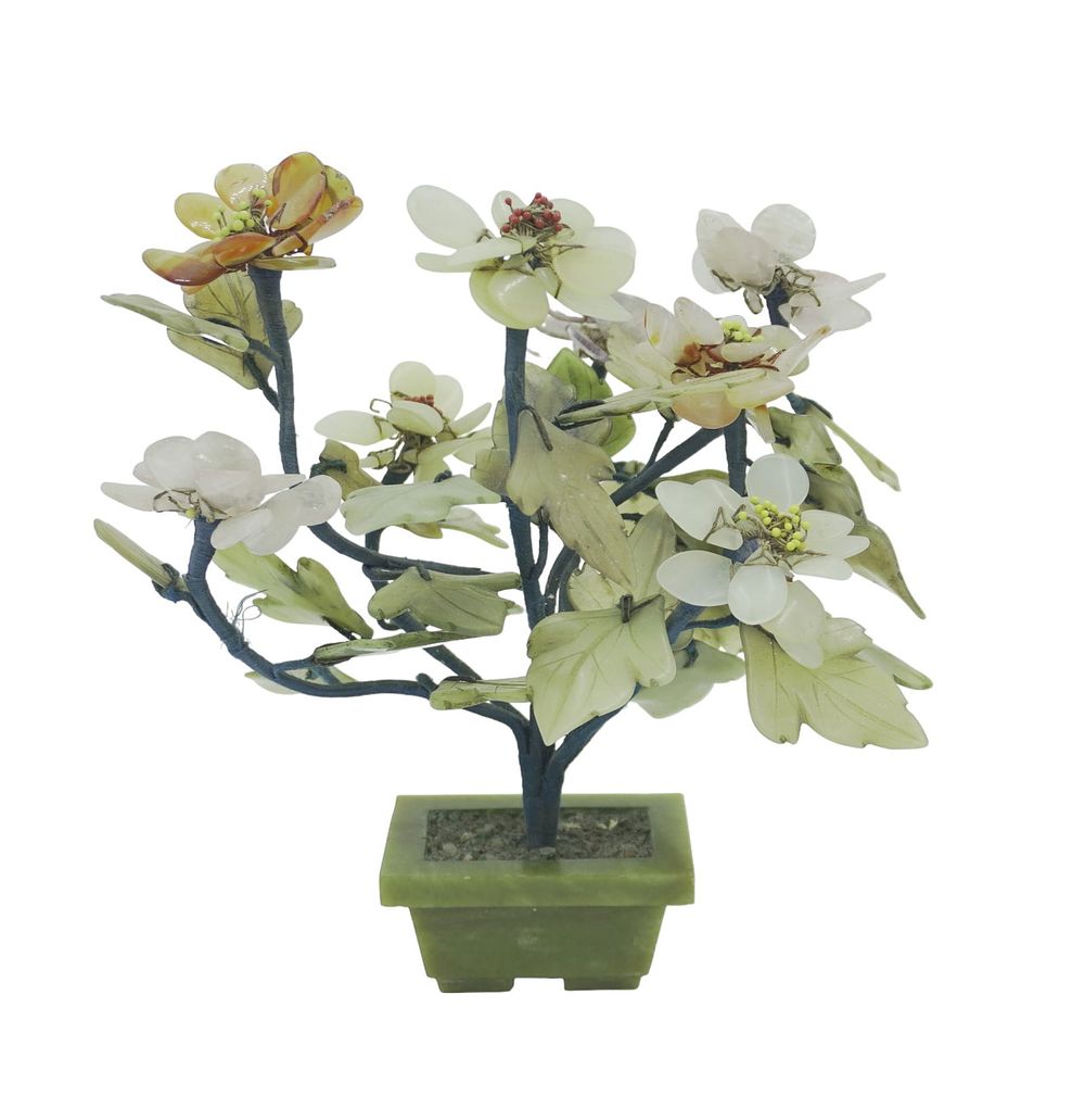 Lot 76: MID CENTURY CHINESE JADE TREE