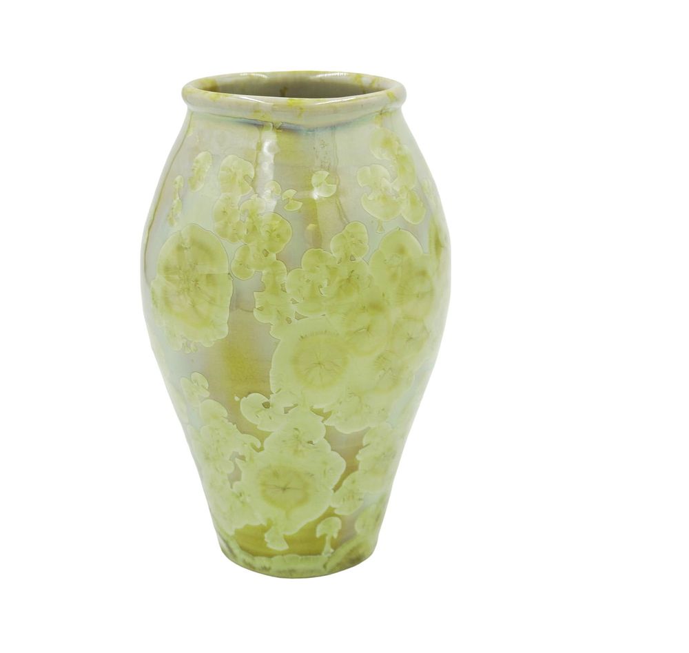 Lot 80: CELTIC CRYSTALLINE POTTERY VASE BY TIMOTHY MORAN