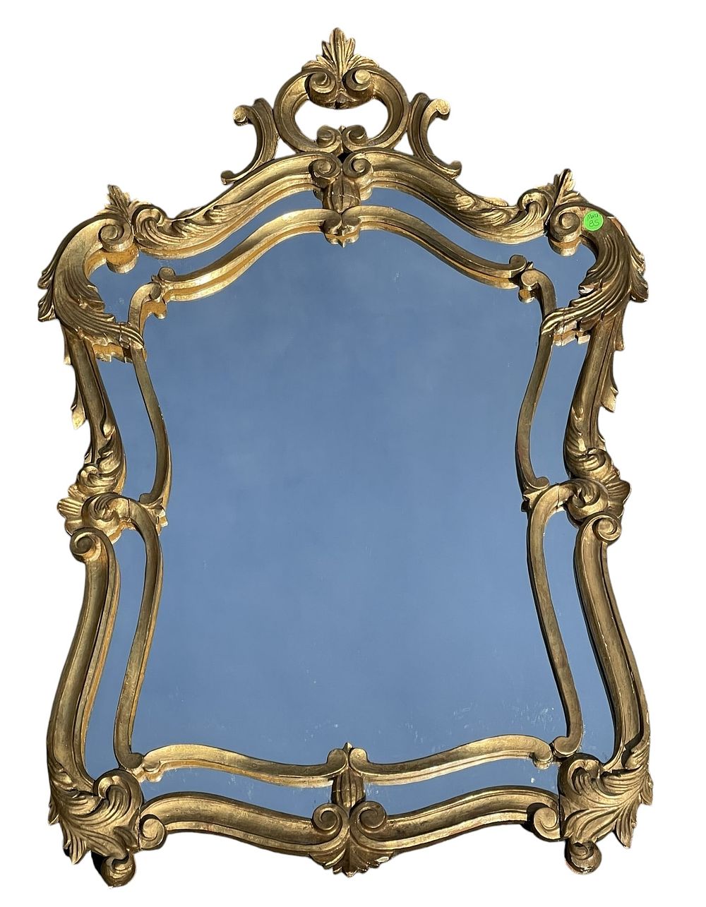 Lot 85: ANTIQUE ITALIAN CARVED GILT WOOD MIRROR
