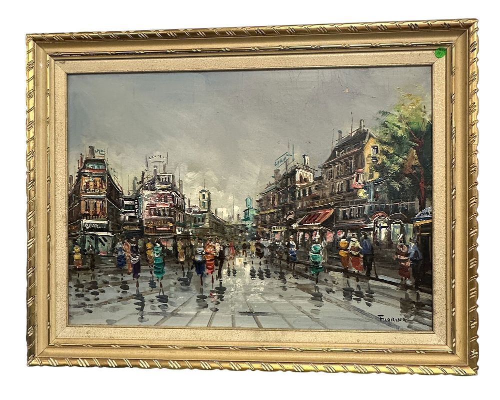 Lot 191: MCM PARIS CITYSCAPE OIL ON CANVAS FIORINA