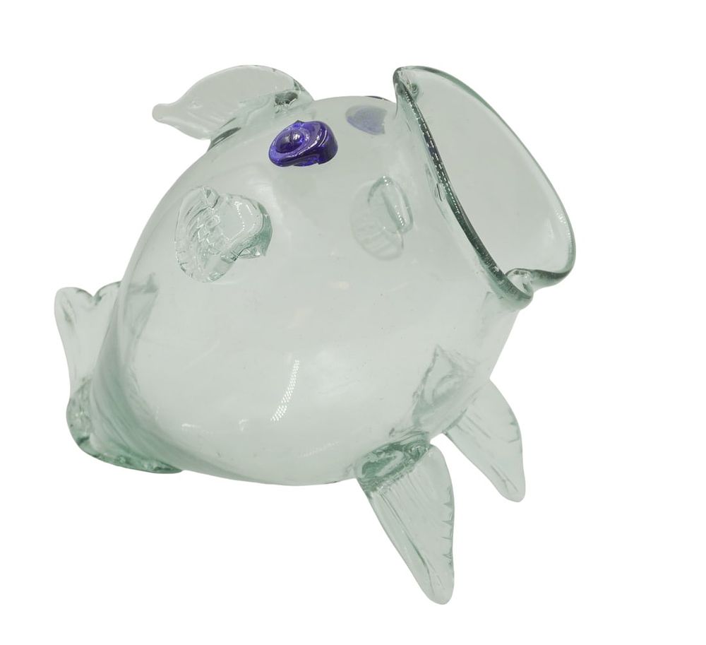 Lot 193: VINTAGE HAND BLOWN MCM GLASS FISHBOWL