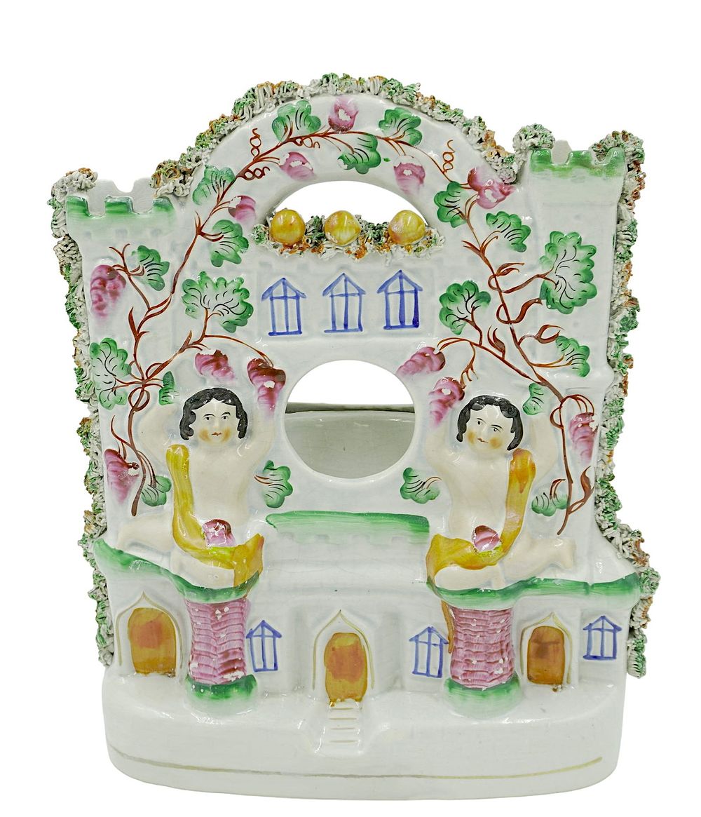 Lot 245: 19TH CENTURY STAFFORDSHIRE CASTLE WATCH TOWER