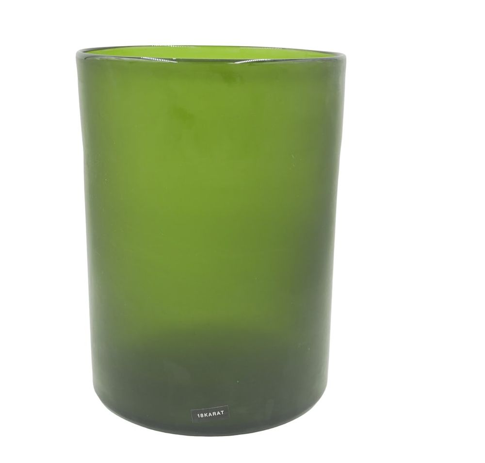 Lot 247: LARGE 18KARET CONTEMPORARY BLOWN GLASS VASE