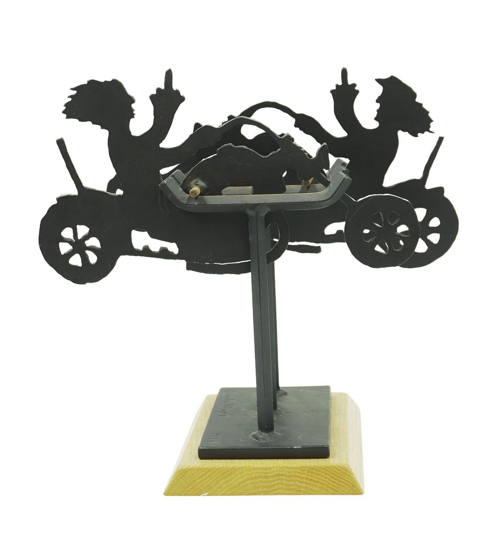 Lot 249: CHARLES RINGER (B. 1984) KINETIC STEEL SCULPTURE