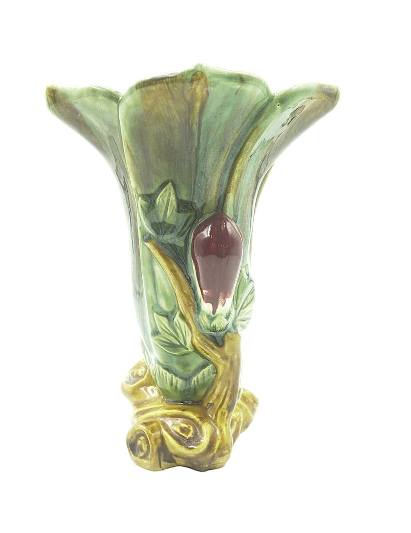 Lot 285: VINTAGE DRIP POTTERY TULIP VASE