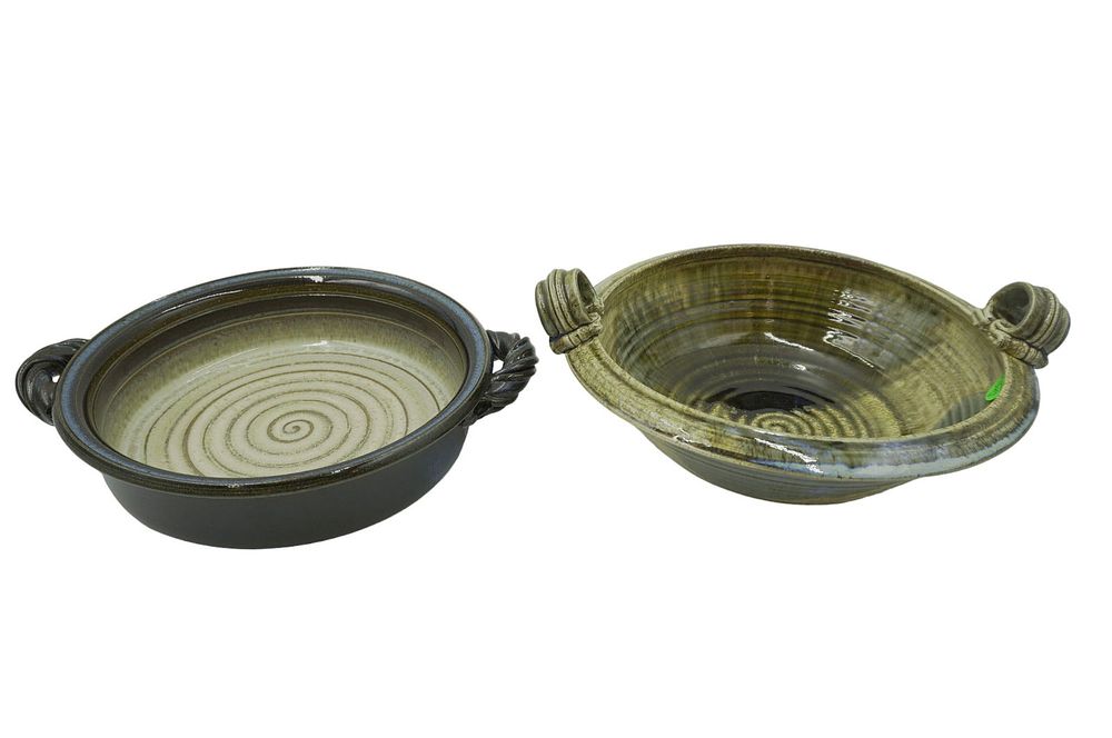 Lot 329: 2 RIVER ROAD POTTERY BAKING DISHES