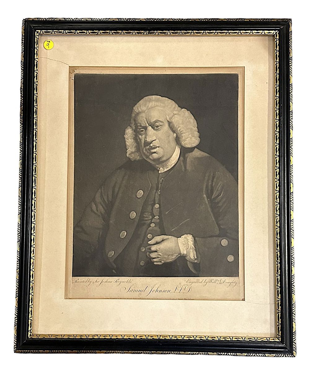 Lot 9: ANTIQUE ENGRAVING OF SAMUEL JOHNSON