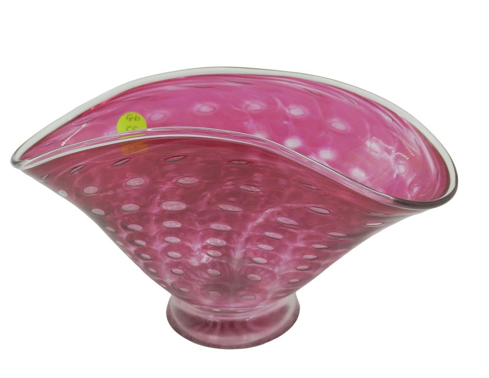 Lot 55: MURANO BLOWN GLASS BOWL