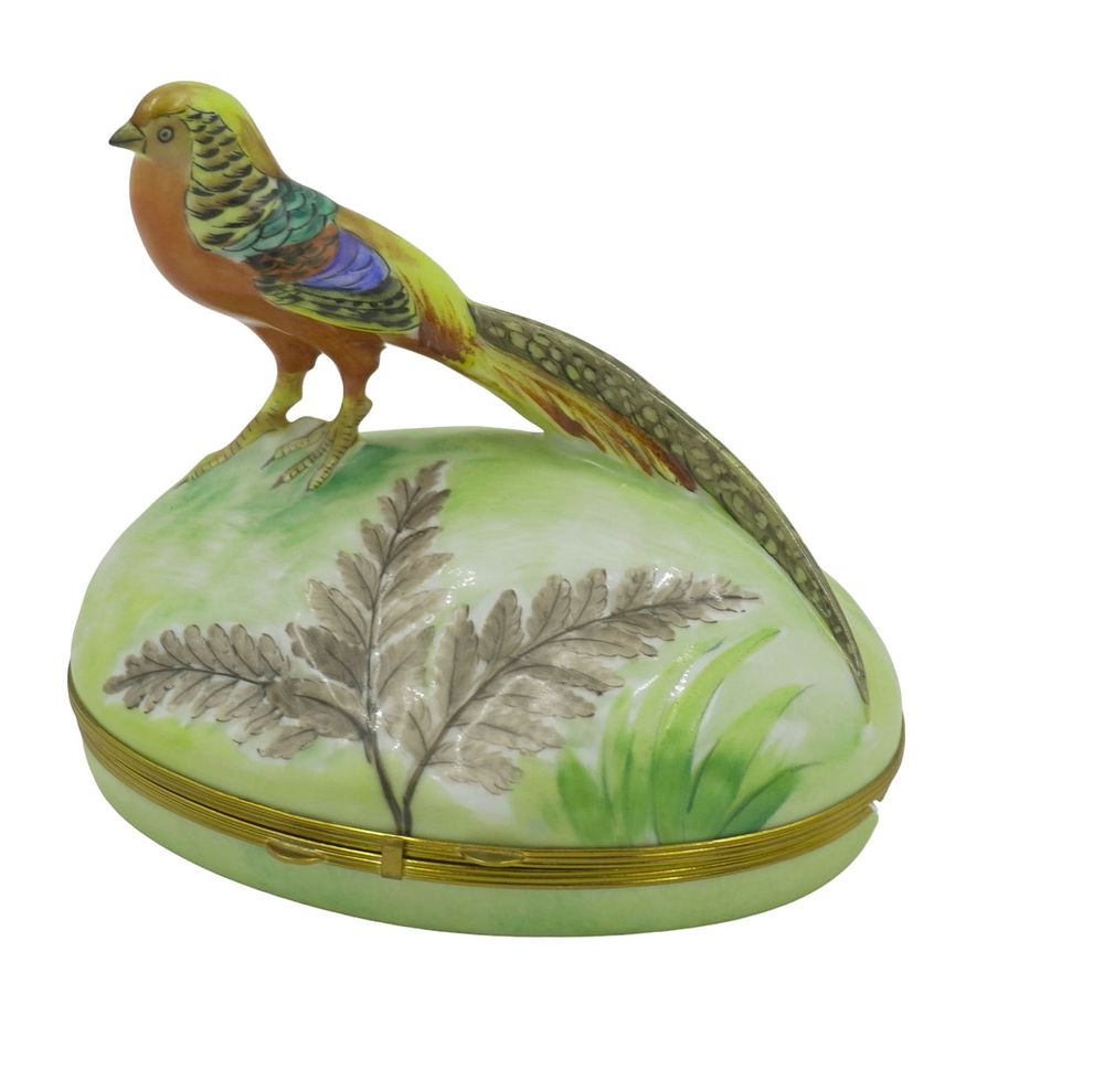 Lot 124: LARGE CHAMART LIMOGES PHEASANT BOX