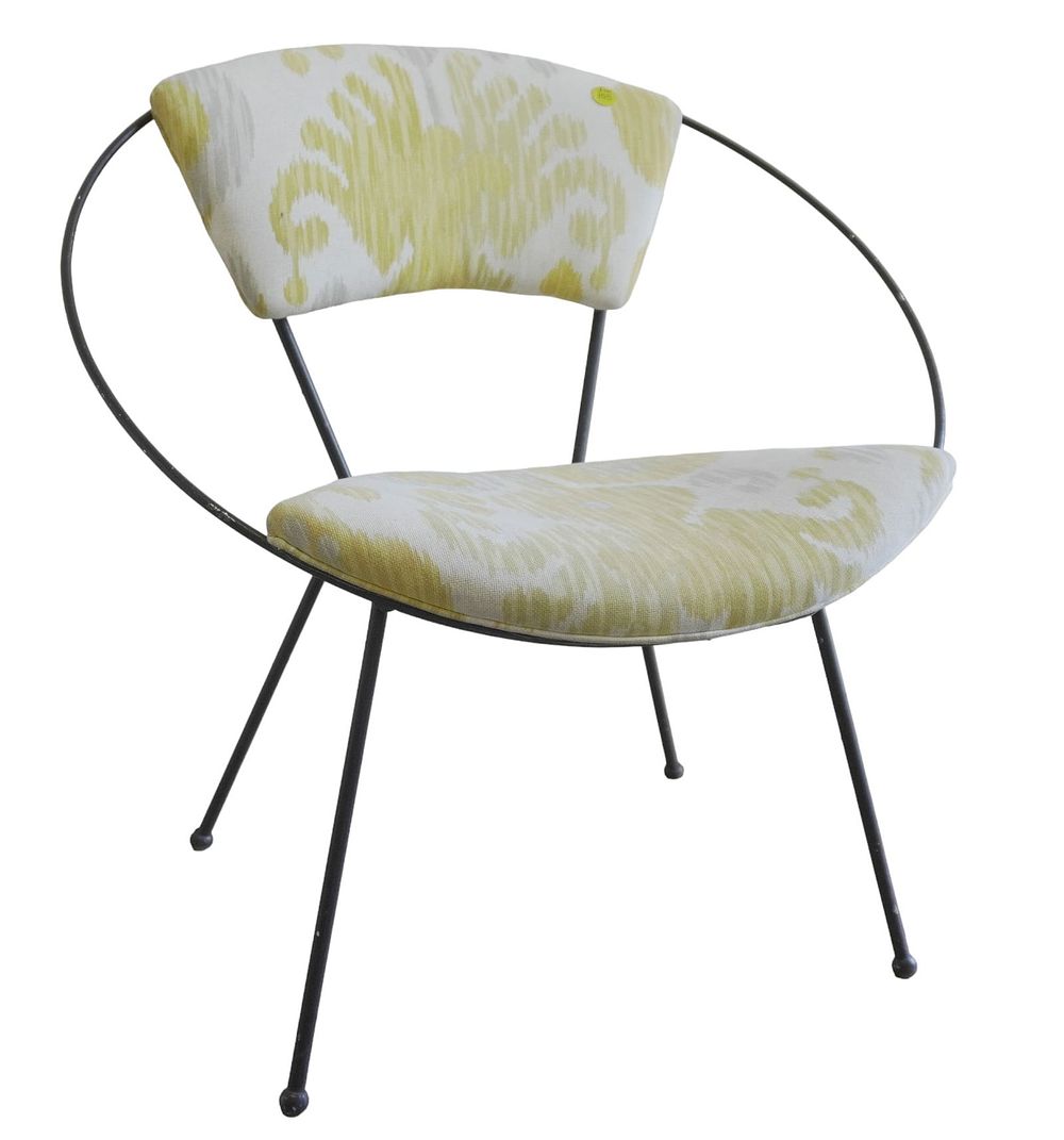 Lot 155: VINTAGE JOHN HOUSER STYLE MCM IRON HOOP CHAIR