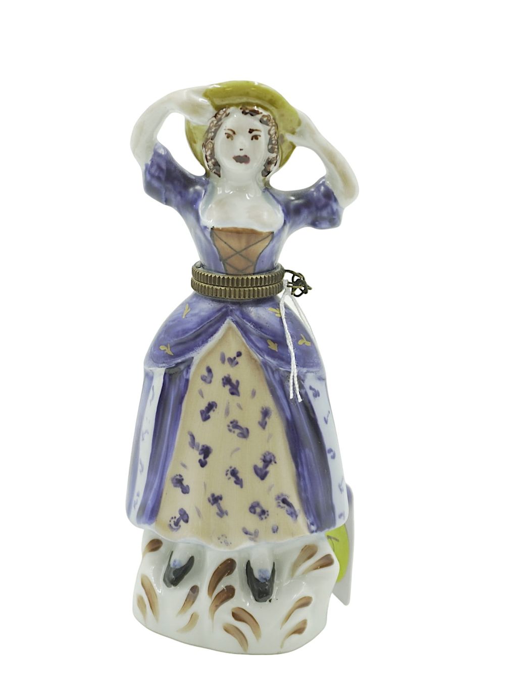 Lot 197: RARE LIMOGES PEINT MAIN PERFUME BOTTLE