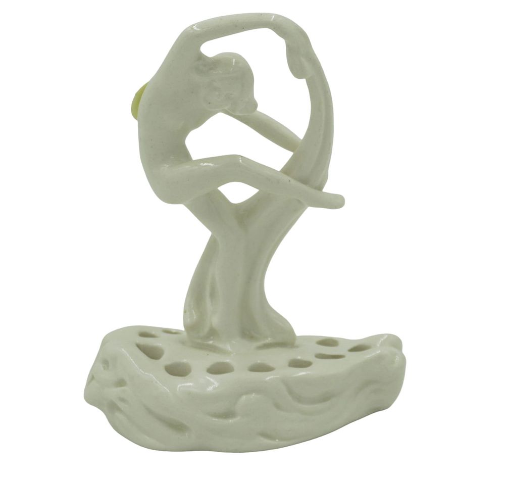 Lot 261: COWAN POTTERY ART DECO FLOWER FROG