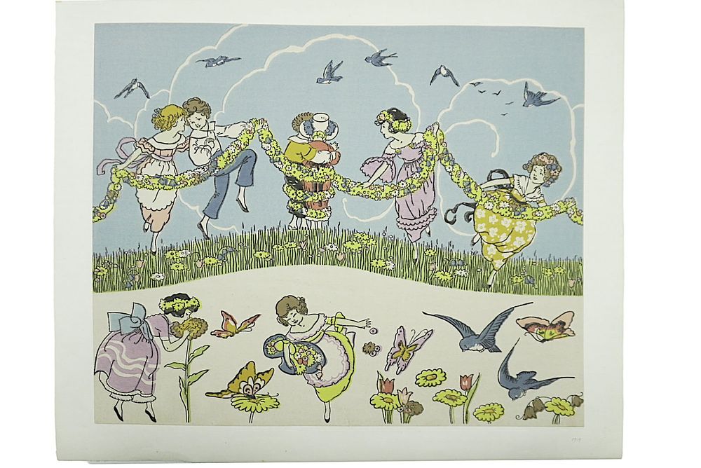 Lot 286: ANTIQUE 1919 ILLUSTRATIVE ART