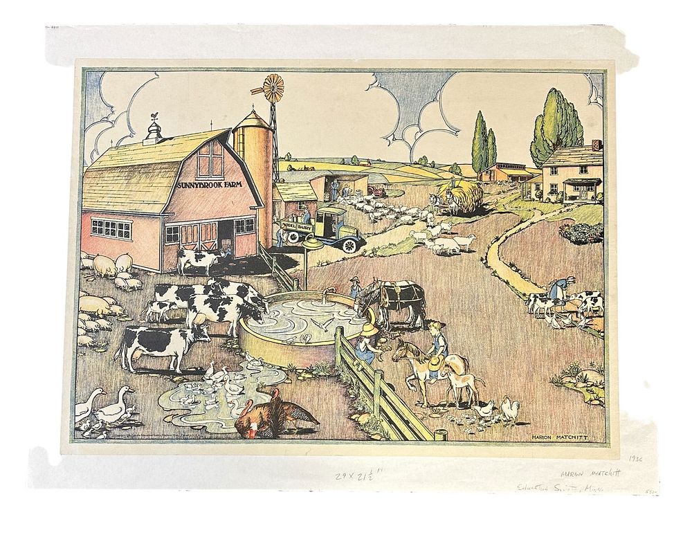Lot 291: MARION MATCHITT LARGE 1936 SUNNYBROOK FARMS