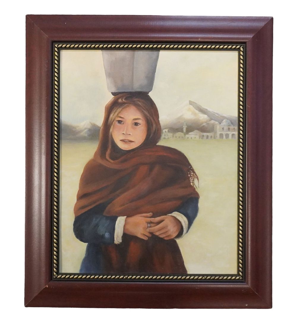 Lot 305: VINTAGE ORIGINAL PAINTING AFGHAN GIRL