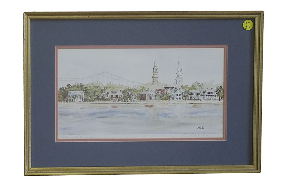 Lot 312: ANN NICHOLLS CHARLESTON BATTERY PRINT