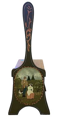 HAND PAINTED FOLK ART STEP STOOL BENCH. Hand Painted Folk Art Step Stool Bench, 13"x8.25x27.5". 