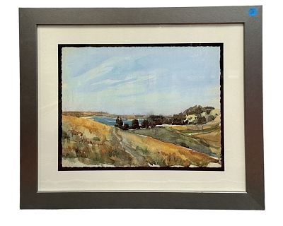 ORIGINAL WATERCOLOR IMPRESSIONIST LANDSCAPE. Original Watercolor Impressionist Landscape. 