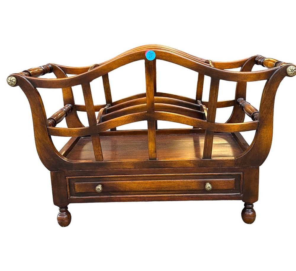 Lot 28: VINTAGE THEODORE ALEXANDER CANTERBURY MAGAZINE RACK