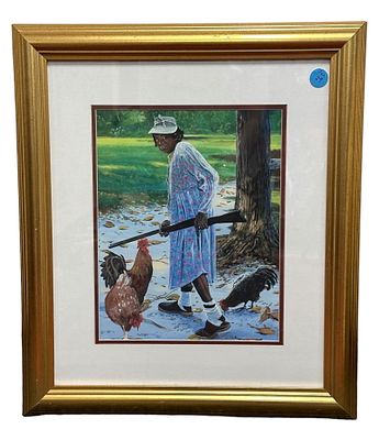 GRANDMA GOES FOX HUNTING JOHN W JONES PRINT. John W. Jones (south carolina, b 1950) "Grandma 