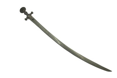ANTIQUE MUGHAL TULWAR SWORD INDIA. Antique Mughal Tulwar Sword India. Measures 36". Weight 3 