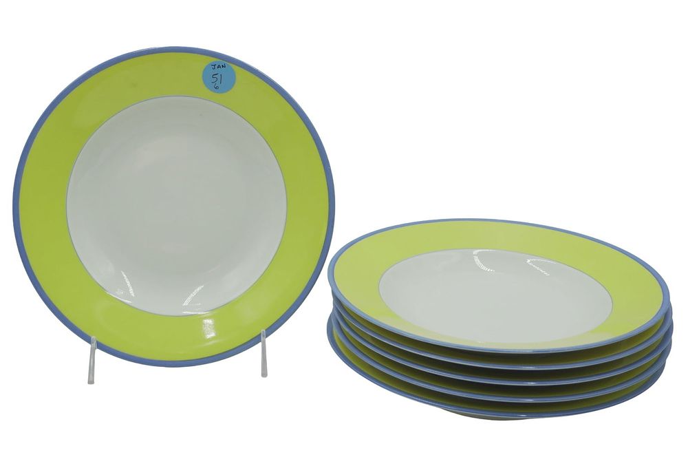Lot 51: 6 TIFFANY & CO HAVILAND LIMOGES MONET LARGE RIM SOUP BOWLS