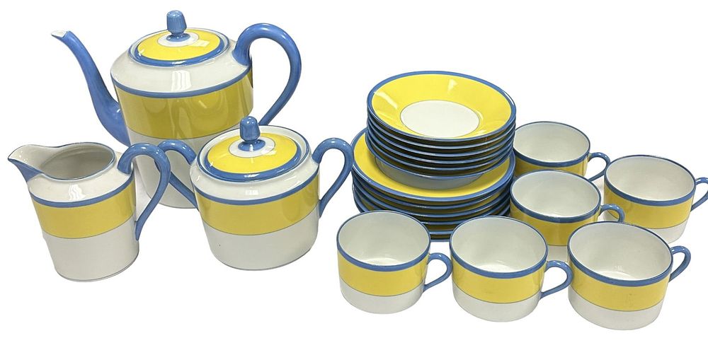 Lot 101: 21 PC TIFFANY & CO HAVILAND LIMOGES MONET COFFEE / TEA SERVICE