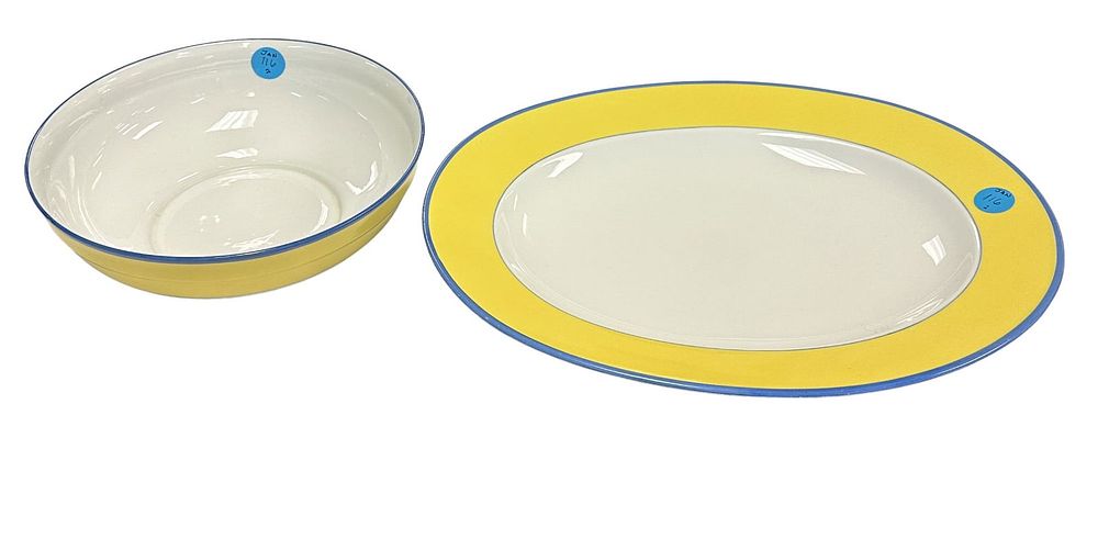 Lot 116: 2 TIFFANY & CO HAVILAND LIMOGES MONET LARGE PLATTER & BOWL