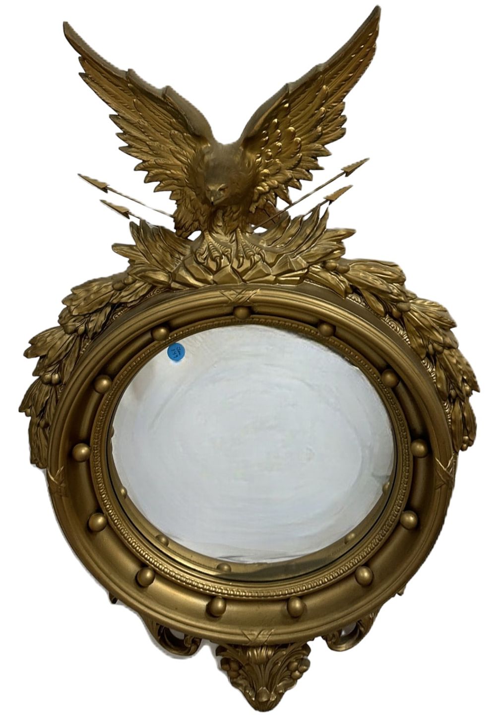 Lot 149: TURNER MFG FEDERAL STYLE CONVEX EAGLE MIRROR