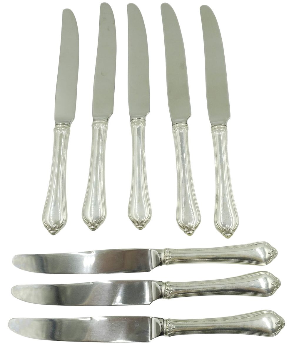 Lot 202: 8 TOWLE STERLING OLD NEWBURY KNIVES