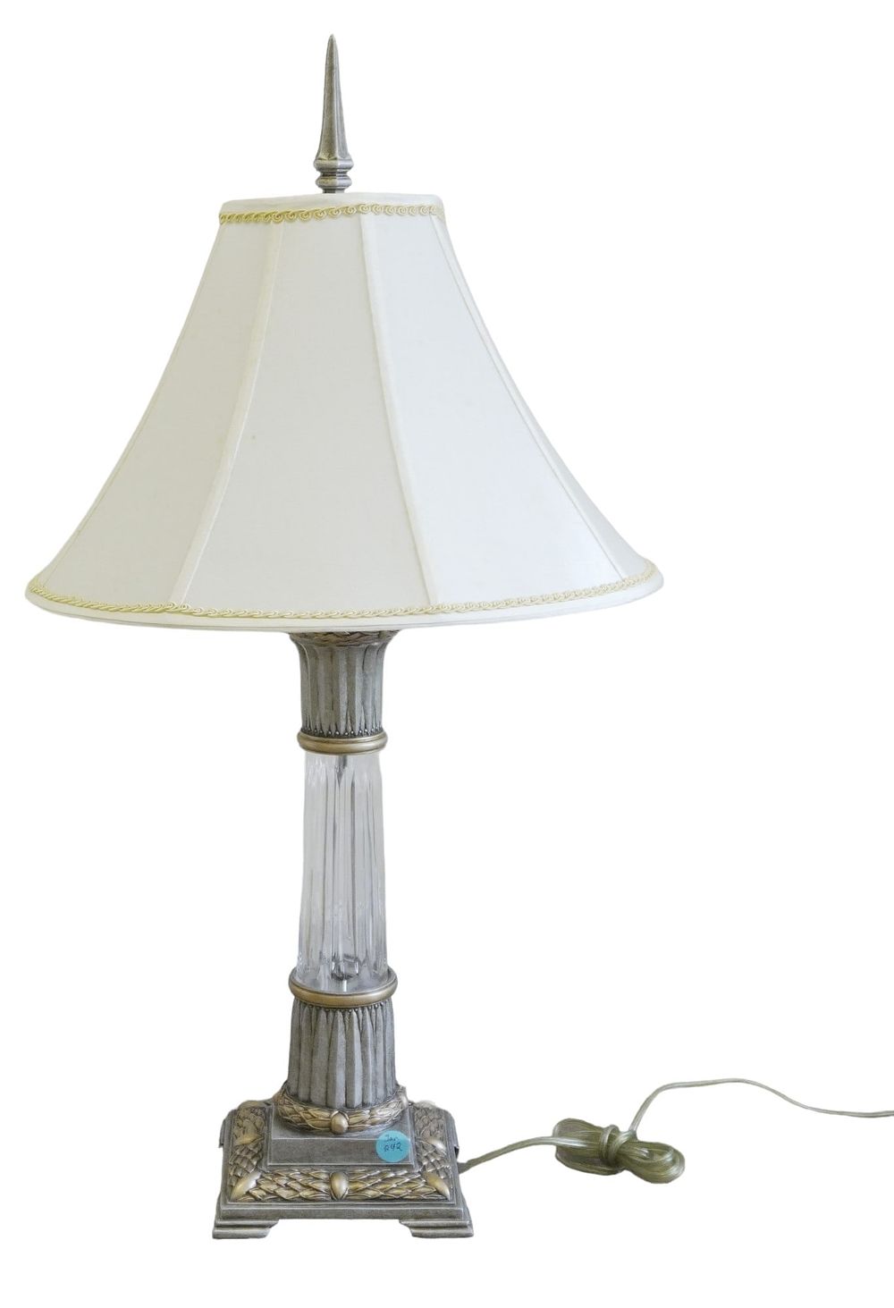 Lot 242: NEOCLASSICAL CORINTHIAN COLUMN TABLE LAMP