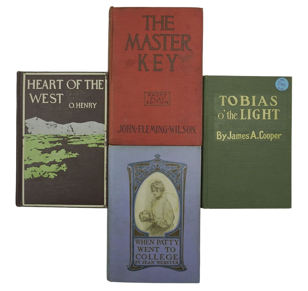 Lot 244: LOT OF 4 ANTIQUE BOOKS